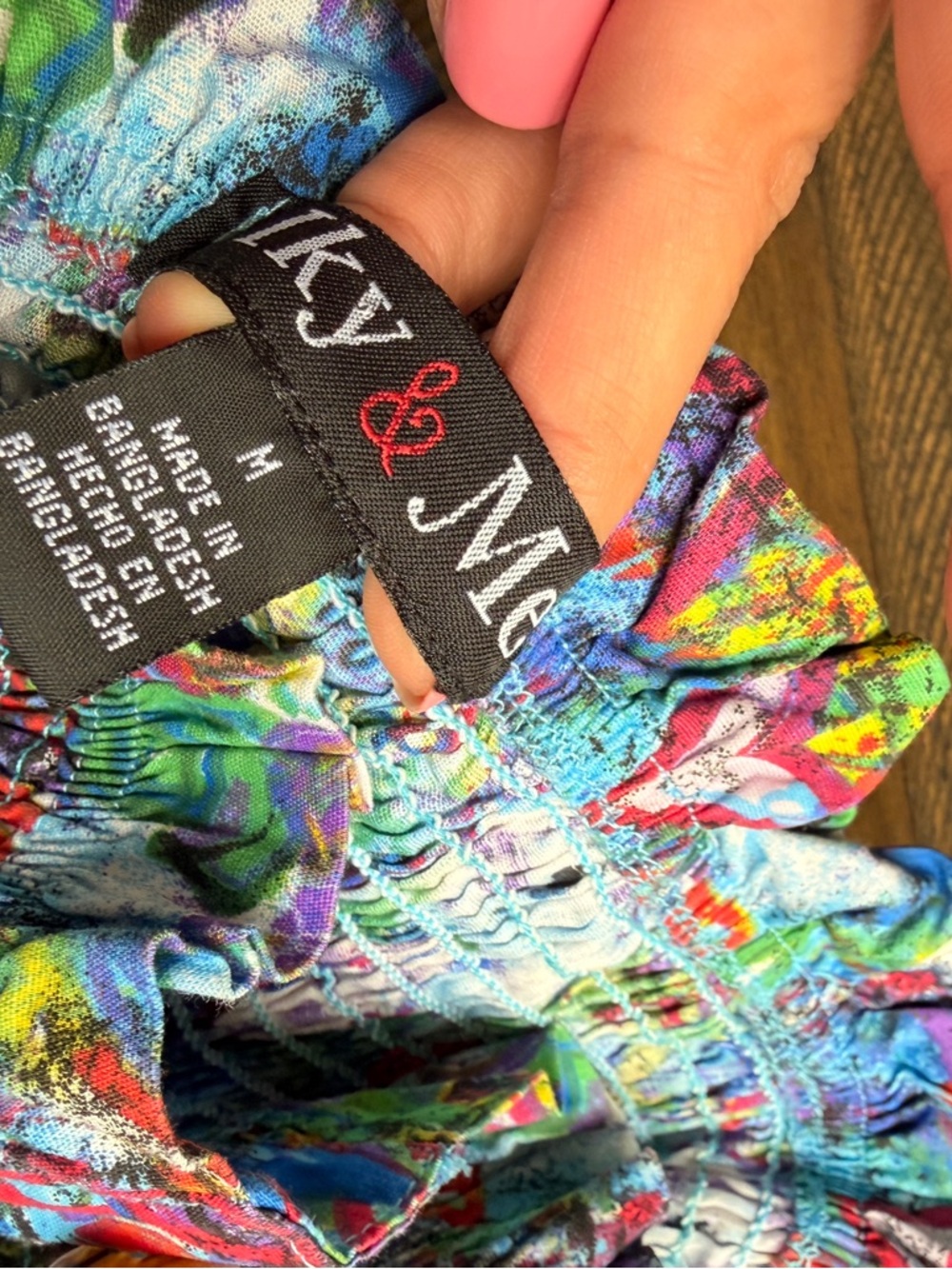 IKY‎ & Me Smocked Tube Top Y2K Festival Art Girl Boho Coachella Fairy Cotton - Picture 7 of 10